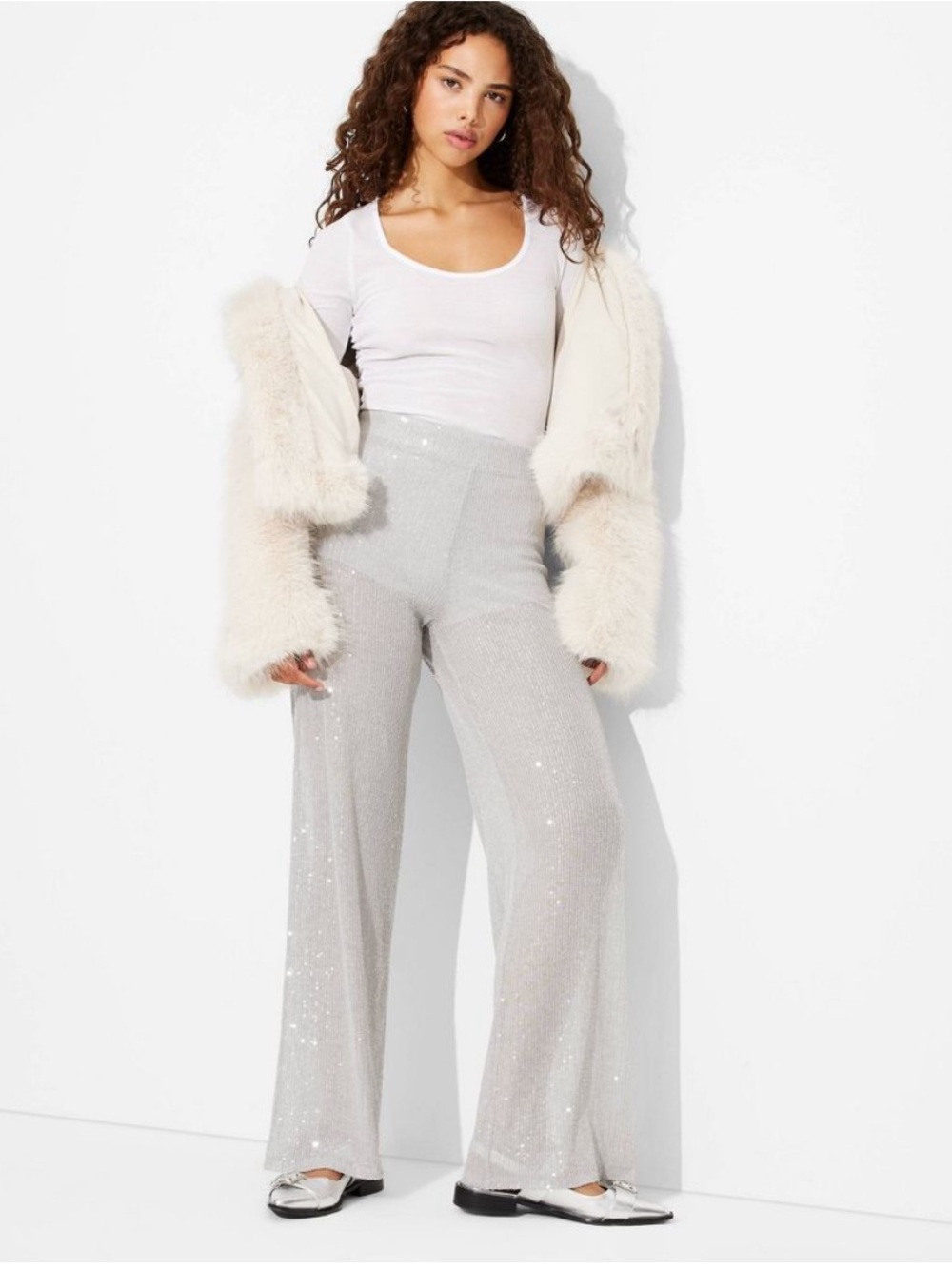 Wild Fable Sheer Sparkle Mid Rise Festive Flare Pants Various Sizes | NWT